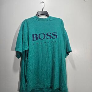 Boss America Vintage Blue Green T-shirt L